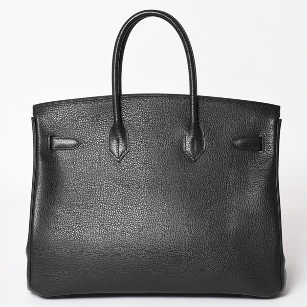 Very good condition HERMES BIRKIN Birkin 35 black gold hardware Vacherieger handbag □L stamp used 4a003915