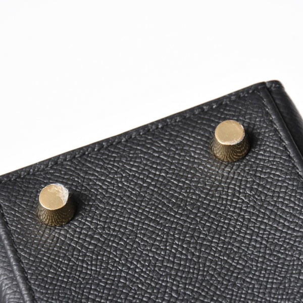 New and unused HERMES Kelly 25 G engraved outside stitching black Vaux Epson gold hardware used 4a003916