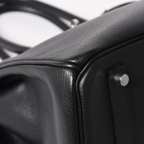 Very good condition HERMES BIRKIN Birkin 35 black gold hardware Vacherieger handbag □L stamp used 4a003915