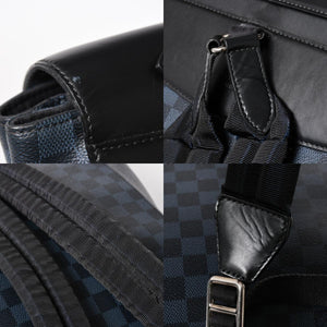LOUIS VUITTON N41586 Newport Backpack Rucksack Daypack Damier Canvas Black Good Condition Used 4a003919