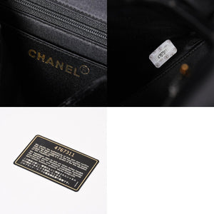 極美品 CHANEL シャネル ワンショルダーバッグ 4番台 ココマーク ベルベット キルティング ターンロック ブラック ゴールド金具 中古 4a003933