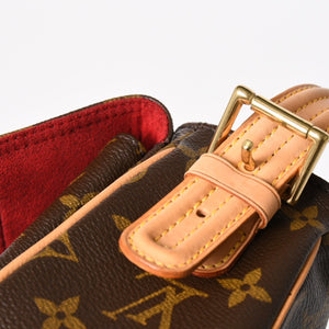 Very Good Condition LOUIS VUITTON Vivacite MM Handbag M51164 One Shoulder Bag DU0094 Monogram PVC Brown Out of Print Gold Hardware Used 4a003926