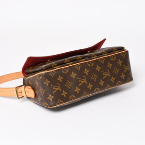 Very Good Condition LOUIS VUITTON Vivacite MM Handbag M51164 One Shoulder Bag DU0094 Monogram PVC Brown Out of Print Gold Hardware Used 4a003926