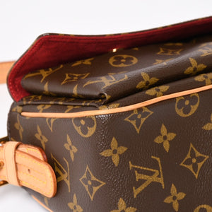 Very Good Condition LOUIS VUITTON Vivacite MM Handbag M51164 One Shoulder Bag DU0094 Monogram PVC Brown Out of Print Gold Hardware Used 4a003926