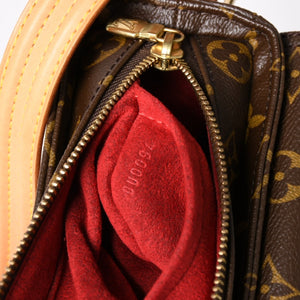 Very Good Condition LOUIS VUITTON Vivacite MM Handbag M51164 One Shoulder Bag DU0094 Monogram PVC Brown Out of Print Gold Hardware Used 4a003926