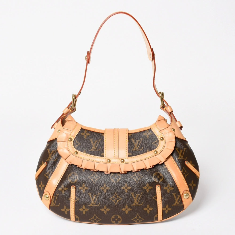 Very Good Condition LOUIS VUITTON Shoulder Bag Leonor Monogram Brown M92394 Used 4a003917