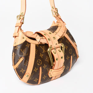 Very Good Condition LOUIS VUITTON Shoulder Bag Leonor Monogram Brown M92394 Used 4a003917