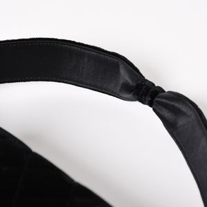 極美品 CHANEL シャネル ワンショルダーバッグ 4番台 ココマーク ベルベット キルティング ターンロック ブラック ゴールド金具 中古 4a003933