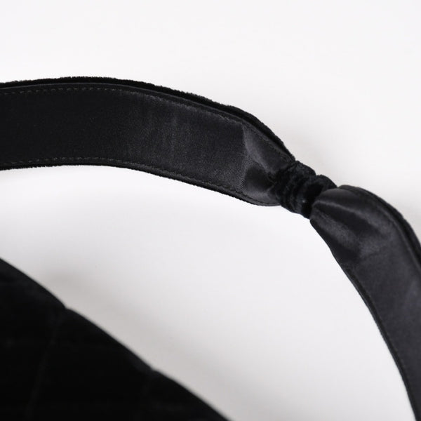 極美品 CHANEL シャネル ワンショルダーバッグ 4番台 ココマーク ベルベット キルティング ターンロック ブラック ゴールド金具 中古 4a003933