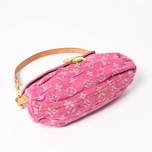 Very good condition LOUIS VUITTON Mini Pretty One Shoulder Bag M95216 Monogram Denim Pink Used 4a003934