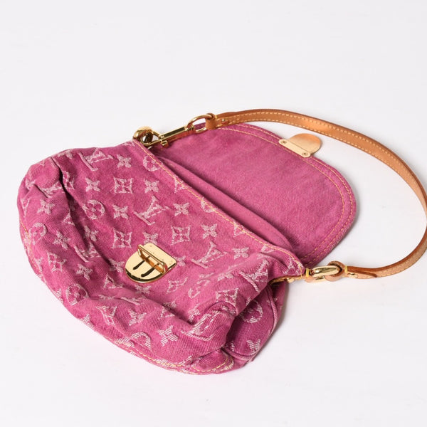 Very good condition LOUIS VUITTON Mini Pretty One Shoulder Bag M95216 Monogram Denim Pink Used 4a003934