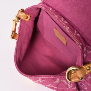 Very good condition LOUIS VUITTON Mini Pretty One Shoulder Bag M95216 Monogram Denim Pink Used 4a003934