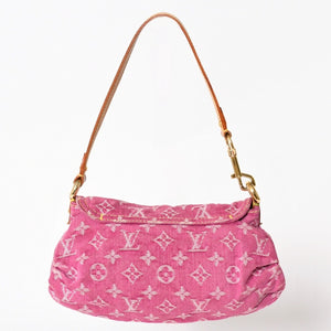 Very good condition LOUIS VUITTON Mini Pretty One Shoulder Bag M95216 Monogram Denim Pink Used 4a003934