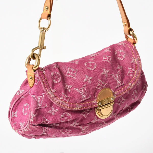 Very good condition LOUIS VUITTON Mini Pretty One Shoulder Bag M95216 Monogram Denim Pink Used 4a003934