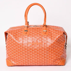 極美品 GOYARD ゴヤール ボストンバッグ バックボーイング45 オレンジ メンズ 総柄 中古 4a004158