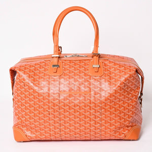 極美品 GOYARD ゴヤール ボストンバッグ バックボーイング45 オレンジ メンズ 総柄 中古 4a004158