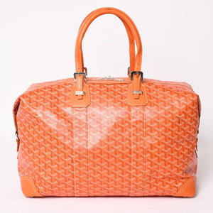極美品 GOYARD ゴヤール ボストンバッグ バックボーイング45 オレンジ メンズ 総柄 中古 4a004158