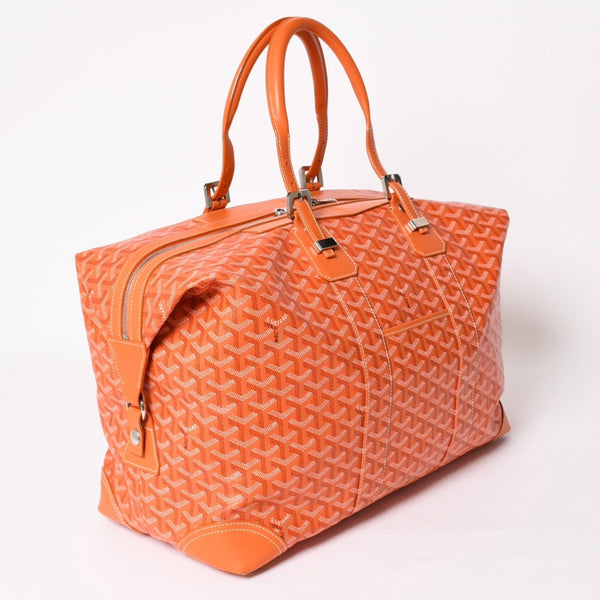 極美品 GOYARD ゴヤール ボストンバッグ バックボーイング45 オレンジ メンズ 総柄 中古 4a004158