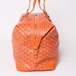 極美品 GOYARD ゴヤール ボストンバッグ バックボーイング45 オレンジ メンズ 総柄 中古 4a004158