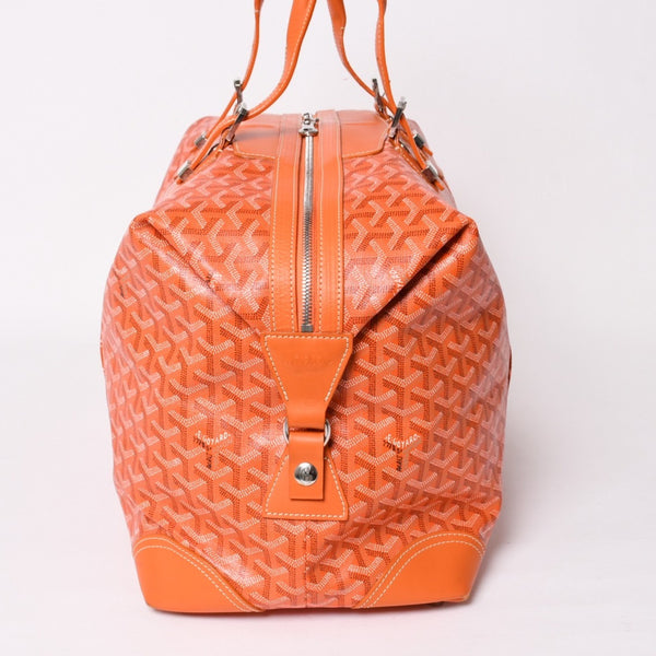 極美品 GOYARD ゴヤール ボストンバッグ バックボーイング45 オレンジ メンズ 総柄 中古 4a004158