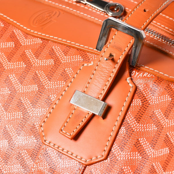 極美品 GOYARD ゴヤール ボストンバッグ バックボーイング45 オレンジ メンズ 総柄 中古 4a004158