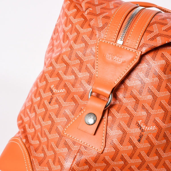 極美品 GOYARD ゴヤール ボストンバッグ バックボーイング45 オレンジ メンズ 総柄 中古 4a004158