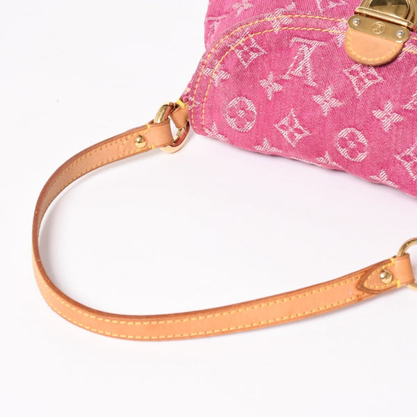 Very good condition LOUIS VUITTON Mini Pretty One Shoulder Bag M95216 Monogram Denim Pink Used 4a003934