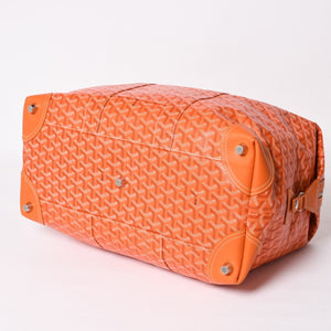 極美品 GOYARD ゴヤール ボストンバッグ バックボーイング45 オレンジ メンズ 総柄 中古 4a004158