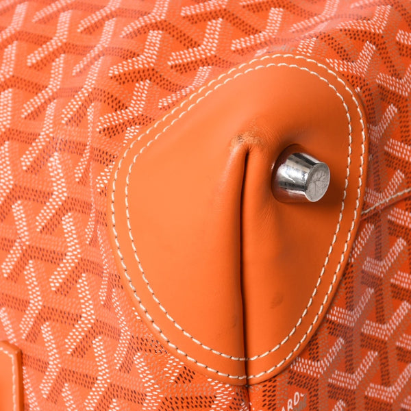 極美品 GOYARD ゴヤール ボストンバッグ バックボーイング45 オレンジ メンズ 総柄 中古 4a004158