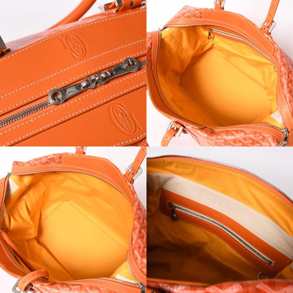 極美品 GOYARD ゴヤール ボストンバッグ バックボーイング45 オレンジ メンズ 総柄 中古 4a004158