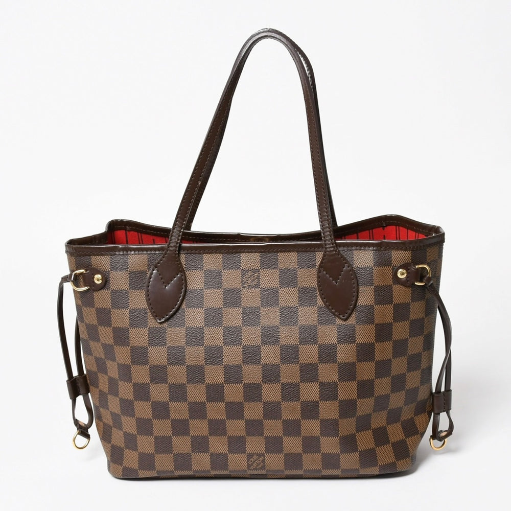 LOUIS VUITTON ルイヴィトン ネヴァーフルPM ハンドバッグ N41359 ダミエエベヌキャンバス ブラウン MB2028 ゴールド金具 良品 中古 4a003939