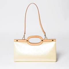 LOUIS VUITTON Monogram Vernis Roxbury Drive Handbag Shoulder Bag M91374 Patent Leather SR0077 Perle Gold Hardware 2way Good Condition Used 4a003925
