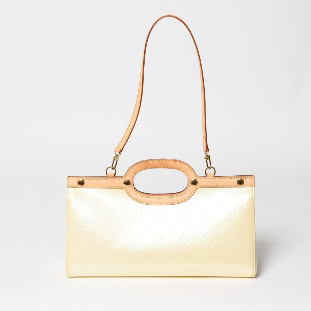LOUIS VUITTON ルイヴィトン モノグラム ヴェルニ ロクスバリー ドライブ ハンドバッグ ショルダーバッグ M91374 パテントレザー SR0077 ペルル ゴールド金具 2way 美品 中古 4a003925