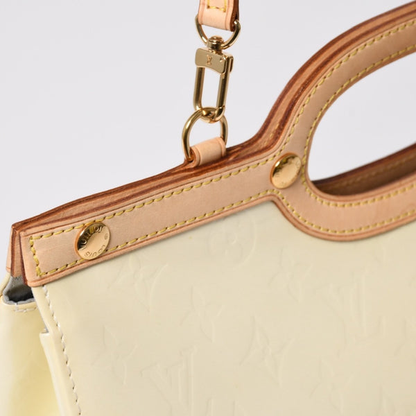 LOUIS VUITTON Monogram Vernis Roxbury Drive Handbag Shoulder Bag M91374 Patent Leather SR0077 Perle Gold Hardware 2way Good Condition Used 4a003925