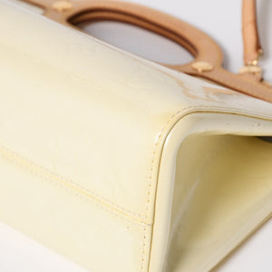 LOUIS VUITTON Monogram Vernis Roxbury Drive Handbag Shoulder Bag M91374 Patent Leather SR0077 Perle Gold Hardware 2way Good Condition Used 4a003925