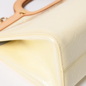 LOUIS VUITTON Monogram Vernis Roxbury Drive Handbag Shoulder Bag M91374 Patent Leather SR0077 Perle Gold Hardware 2way Good Condition Used 4a003925