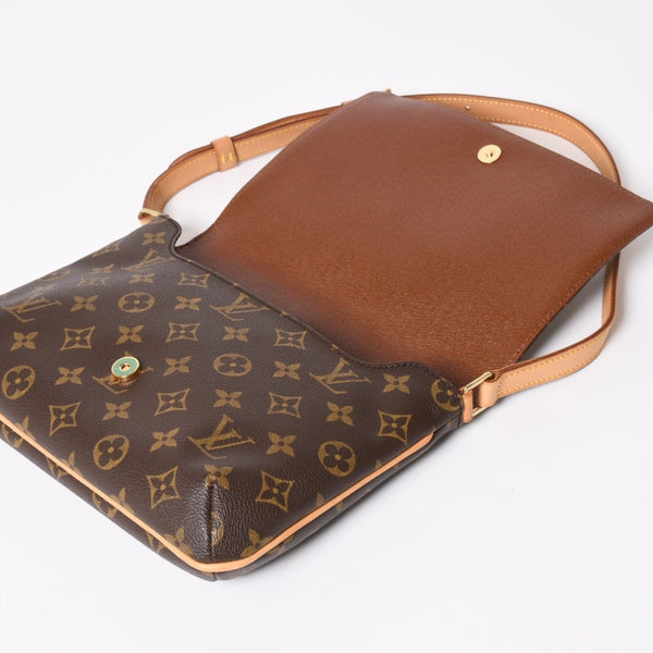 Very good condition LOUIS VUITTON Musette Tango shoulder bag M51257 Monogram canvas SP1011 Brown Gold hardware Used 4a003912