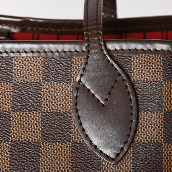 LOUIS VUITTON Neverfull PM Handbag N41359 Damier Ebene Canvas Brown MB2028 Gold Hardware Good Used 4a003939