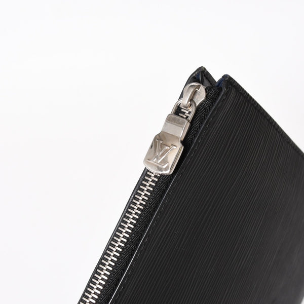 LOUIS VUITTON Pochette Jules GM Clutch Bag M63519 Second Bag Epi Leather TN4197 Black Silver Hardware Good Condition Used 4a003943