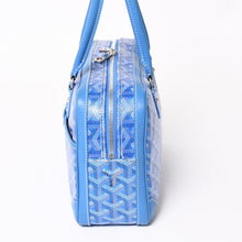 画像をギャラリービューアに読み込む, 極美品 GOYARD ゴヤール サンマルタン 新型 ハンドバッグ ショルダーバッグ PVC レザー ブルー シルバー金具 中古 4a002472