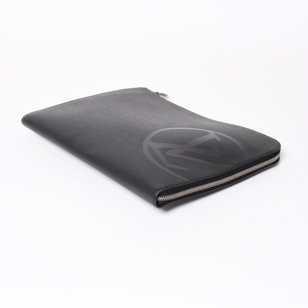 LOUIS VUITTON ルイヴィトン ポシェットジュールGM クラッチバッグ M63519 セカンドバッグ エピレザー TN4197 ブラック シルバー金具 美品 中古 4a003943