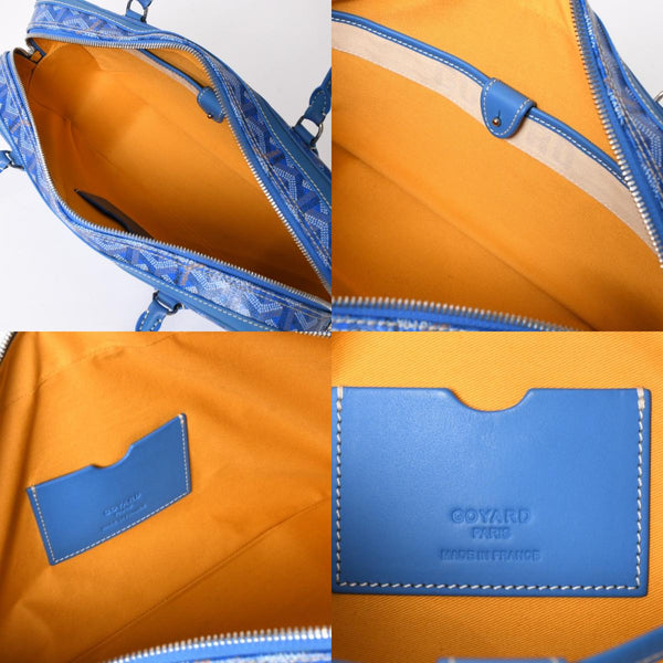 Very good condition GOYARD Saint Martin new model handbag shoulder bag PVC leather blue silver metal fittings used 4a002472