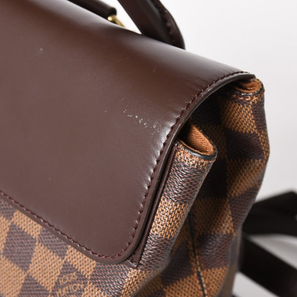 LOUIS VUITTON Damier Soho Rucksack Daypack N51132 Brown PVC Leather Good Condition Used 4a003924