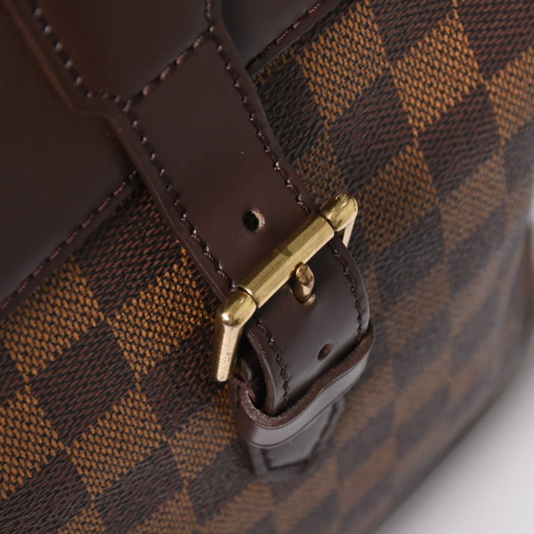 LOUIS VUITTON Damier Soho Rucksack Daypack N51132 Brown PVC Leather Good Condition Used 4a003924