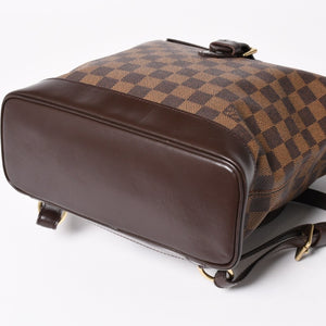 LOUIS VUITTON Damier Soho Rucksack Daypack N51132 Brown PVC Leather Good Condition Used 4a003924