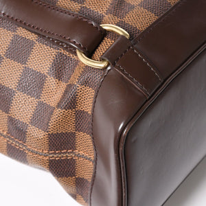 LOUIS VUITTON Damier Soho Rucksack Daypack N51132 Brown PVC Leather Good Condition Used 4a003924