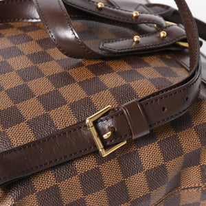 LOUIS VUITTON Damier Soho Rucksack Daypack N51132 Brown PVC Leather Good Condition Used 4a003924