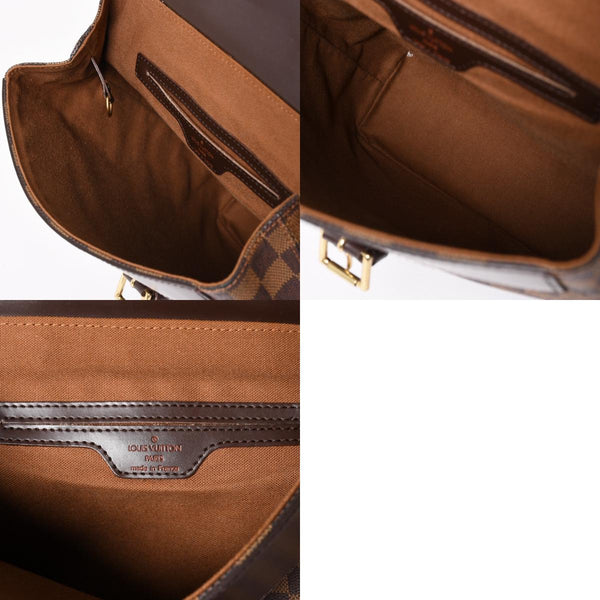 LOUIS VUITTON Damier Soho Rucksack Daypack N51132 Brown PVC Leather Good Condition Used 4a003924