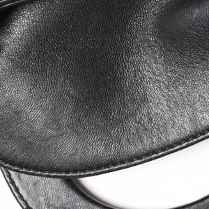 Christian Dior Lady Dior Handbag 4a003935 Cannage Lambskin Black 04-MA-1120 Silver Hardware Good Condition Used 4a003935