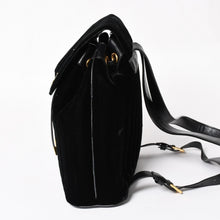 画像をギャラリービューアに読み込む, 極美品 YVES SAINT LAURENT イヴサンローラン Vicky Small ヴィッキースモール バックパック 582628 ベルベット ゴールド金具 中古 4a003927